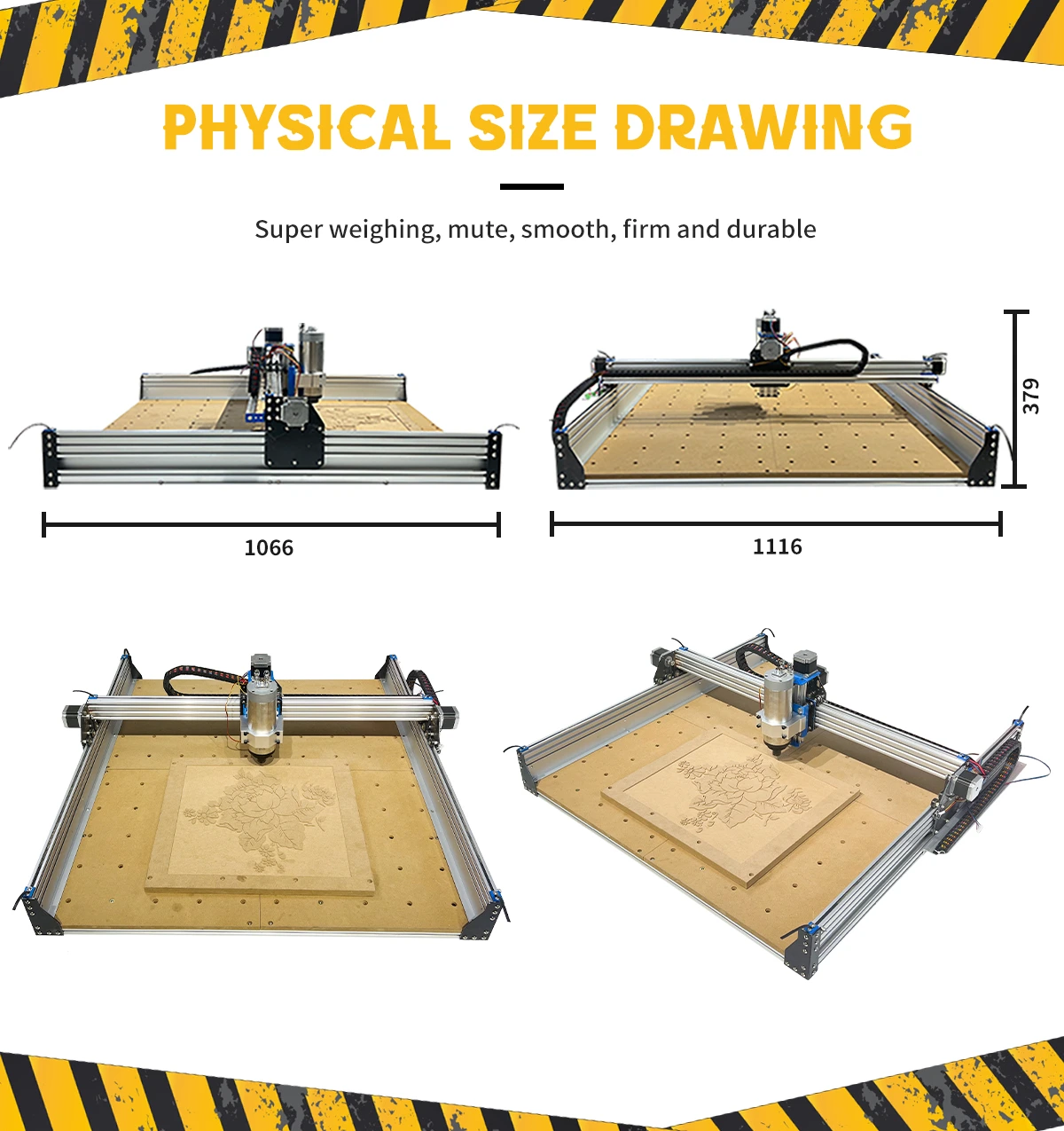 80cm*80cm 40W Laser Carving Machine with 710W Spindle