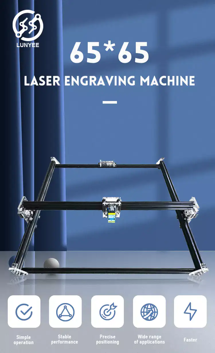 80W 65cm*65cm Work Area Wood Laser Cutting Machine