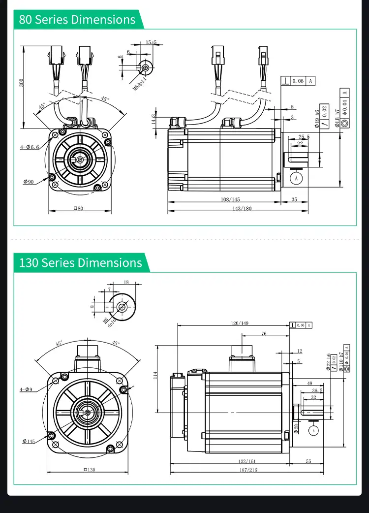 1000W 130mm Servo Motor and Driver