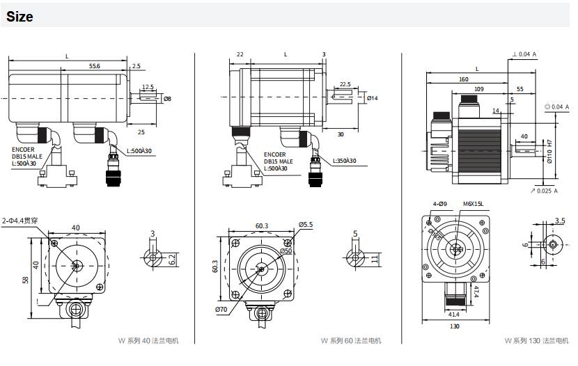 100W 24V 40mm DC Servo Motor and Driver