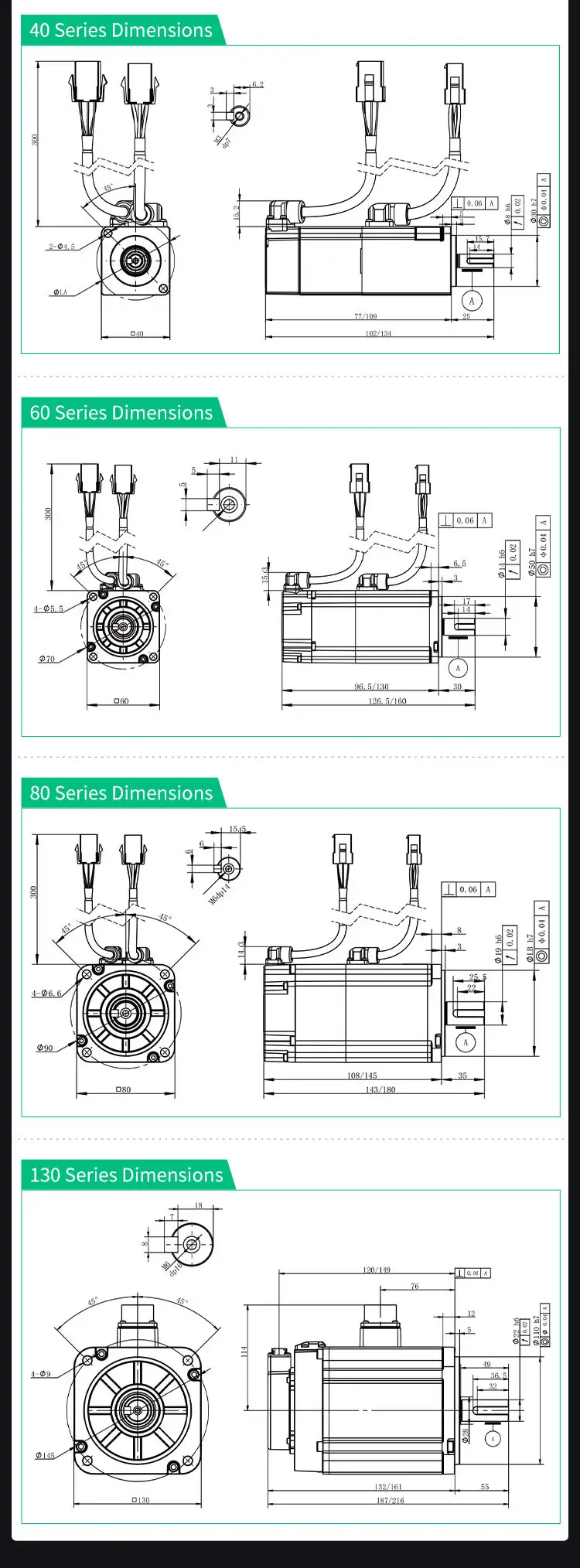 1000W 220-380V 3000RPM Three-phase Servo Motor