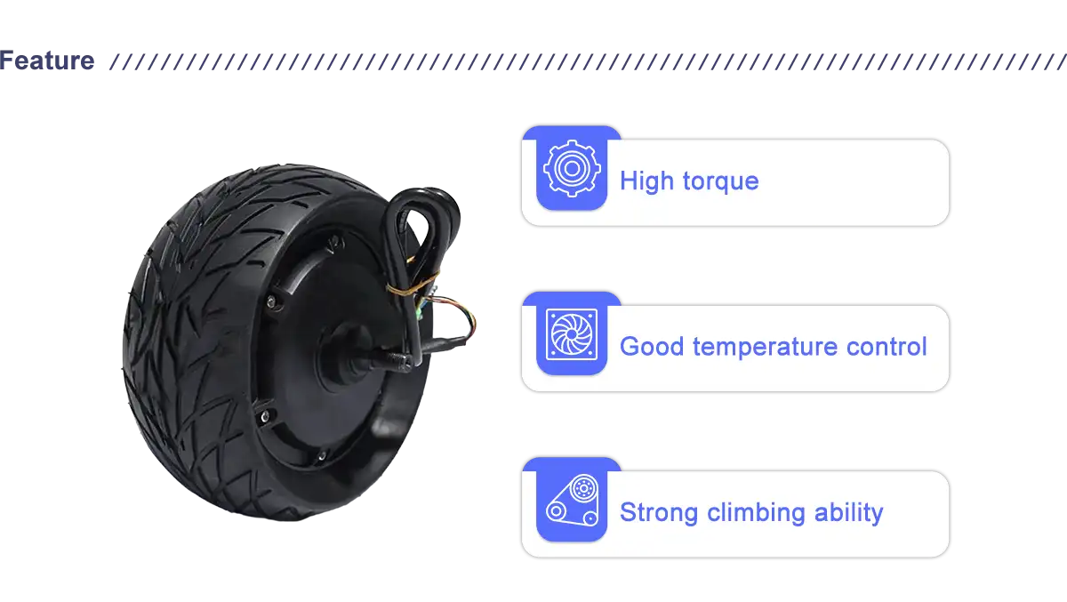 1000W 48V 8Inch 60KM Per Hour wide tire wheel hub motor