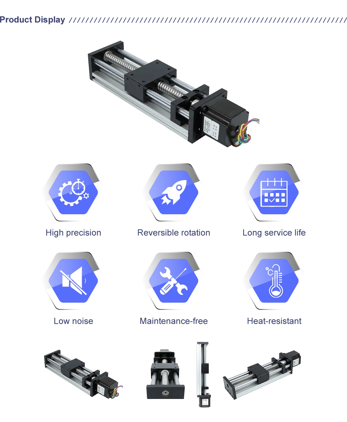 100mm CNC Ball Screw Slide Linear Guide Motion Module For Engraving machine