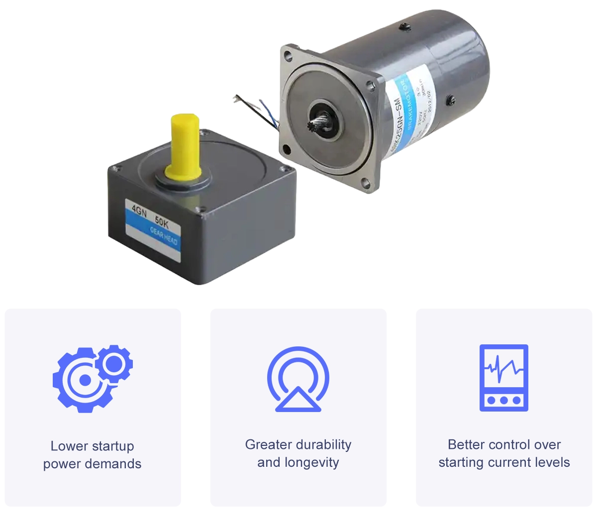 120W 110-230V Single-phase AC Gear Motor induction motors