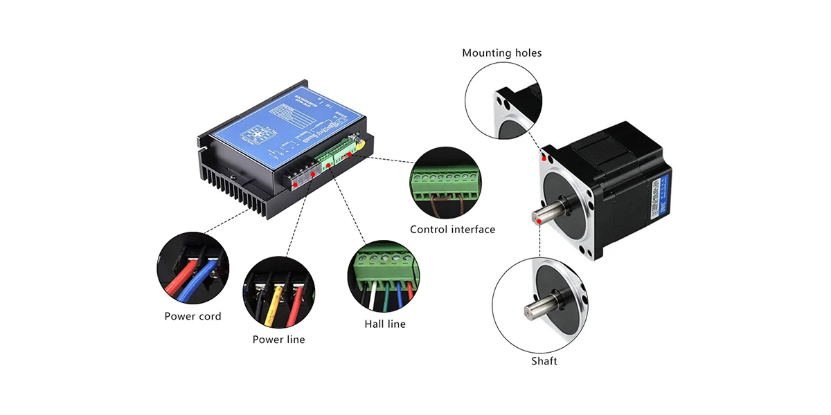 12V 350W 1.12 Nm 3000 rpm 36.9A Brushless DC Motor