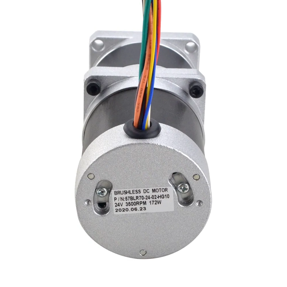 172W 24V 350RPM 4.00Nm Geared Brushless DC Motor