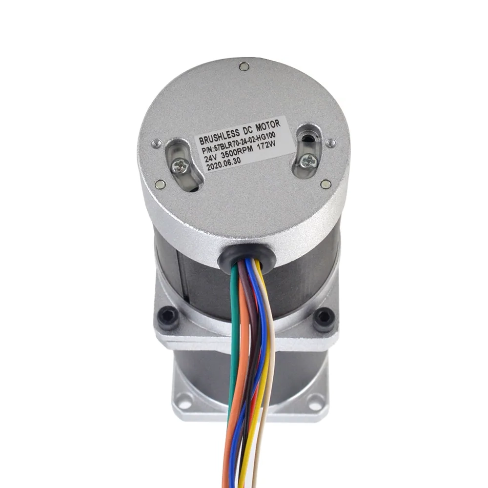 172W 24V 35RPM 25.00Nm Geared Brushless DC Motor