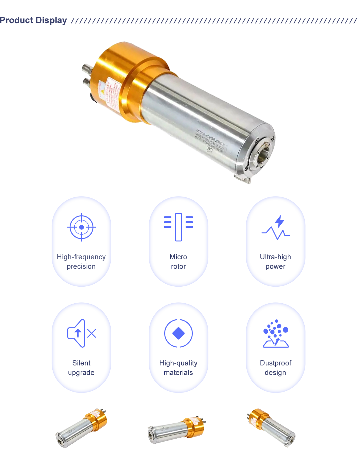 2.2KW 220V 24000RPM CNC ATC Water Cooled Spindle Motor