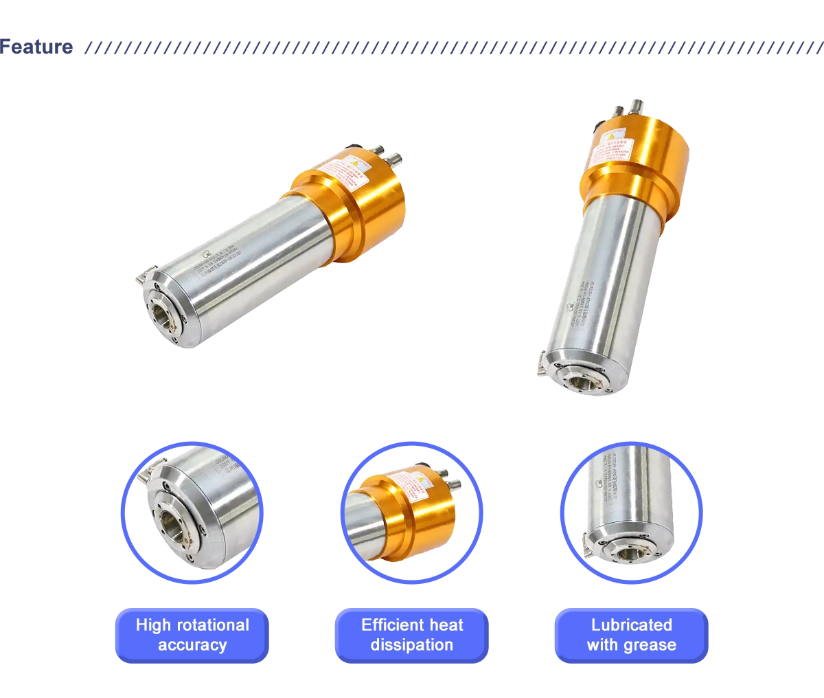 2.2KW 220V 24000RPM CNC ATC Water Cooled Spindle Motor