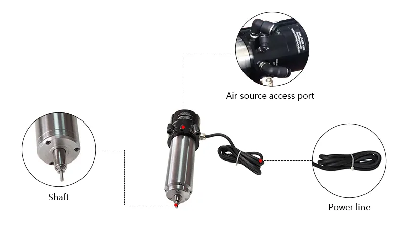 220V AC 1.5KW 60000rpm Water Cooled CNC ATC Spindle Motor