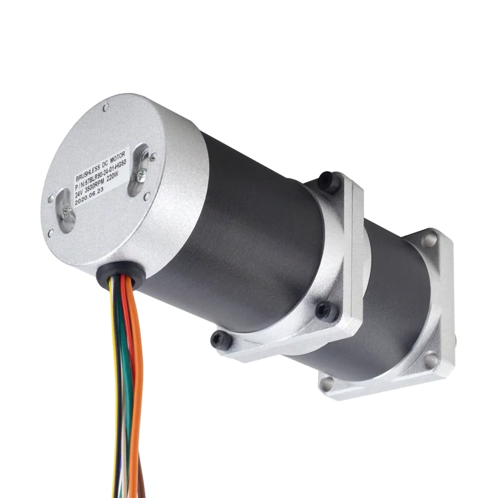 220W 24V 70RPM 20.00Nm Geared Brushless DC Motor