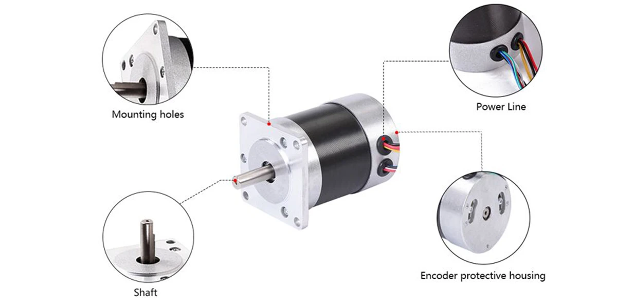 24V 100W 0.32 Nm 3000 rpm 5.2A Brushless DC Motor