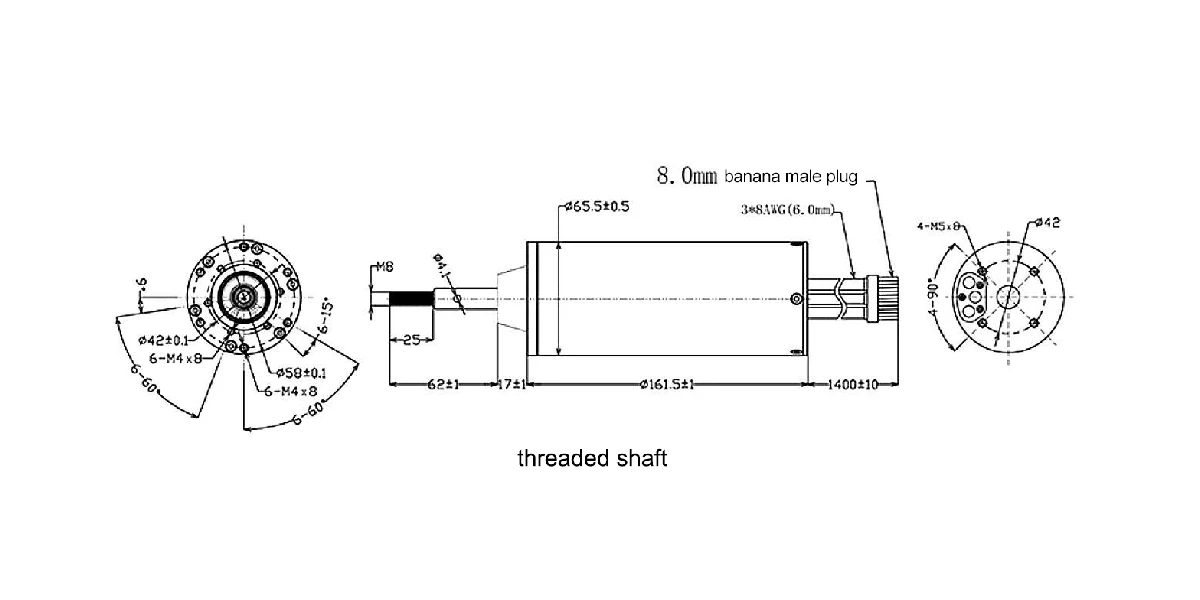 25-84V 6000W 120KV Sensorless Waterproof Brushless DC Motor