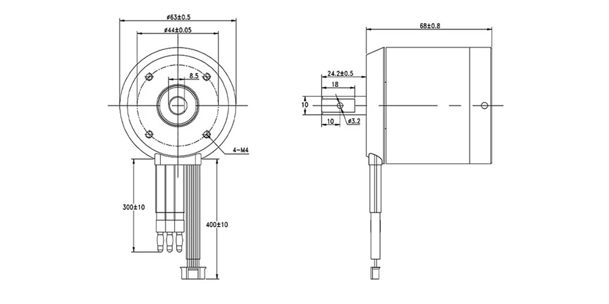 2700W 190KV 4-12S Outrunner Sensored Brushless DC Motor