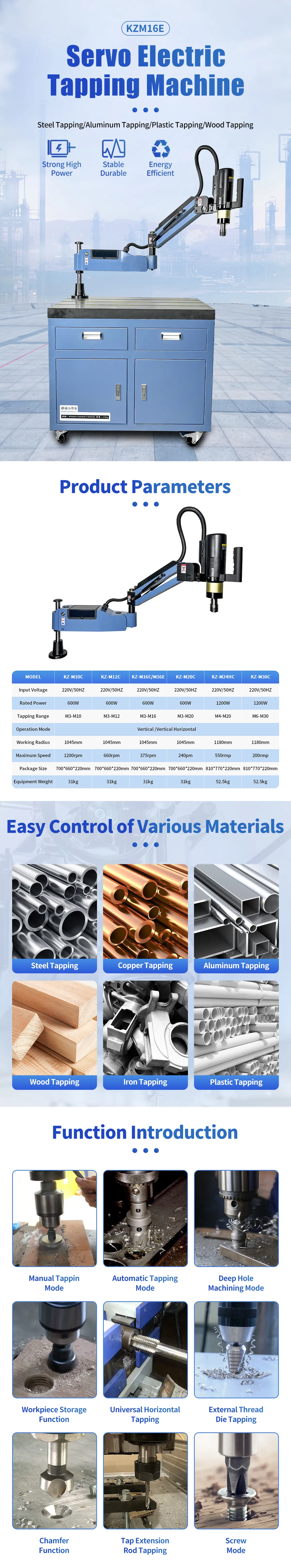 30mm multifunctional automatic servo cnc drilling and tapping machine
