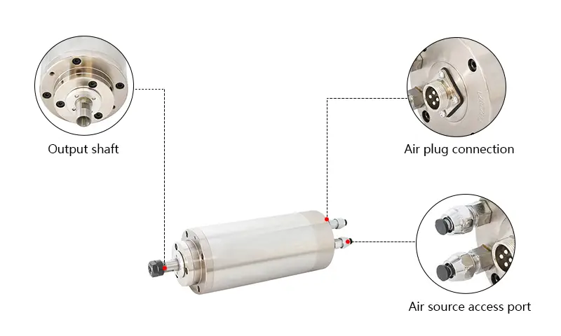 380V AC 2.2KW 24000rpm Water Cooling CNC Spindle Motor