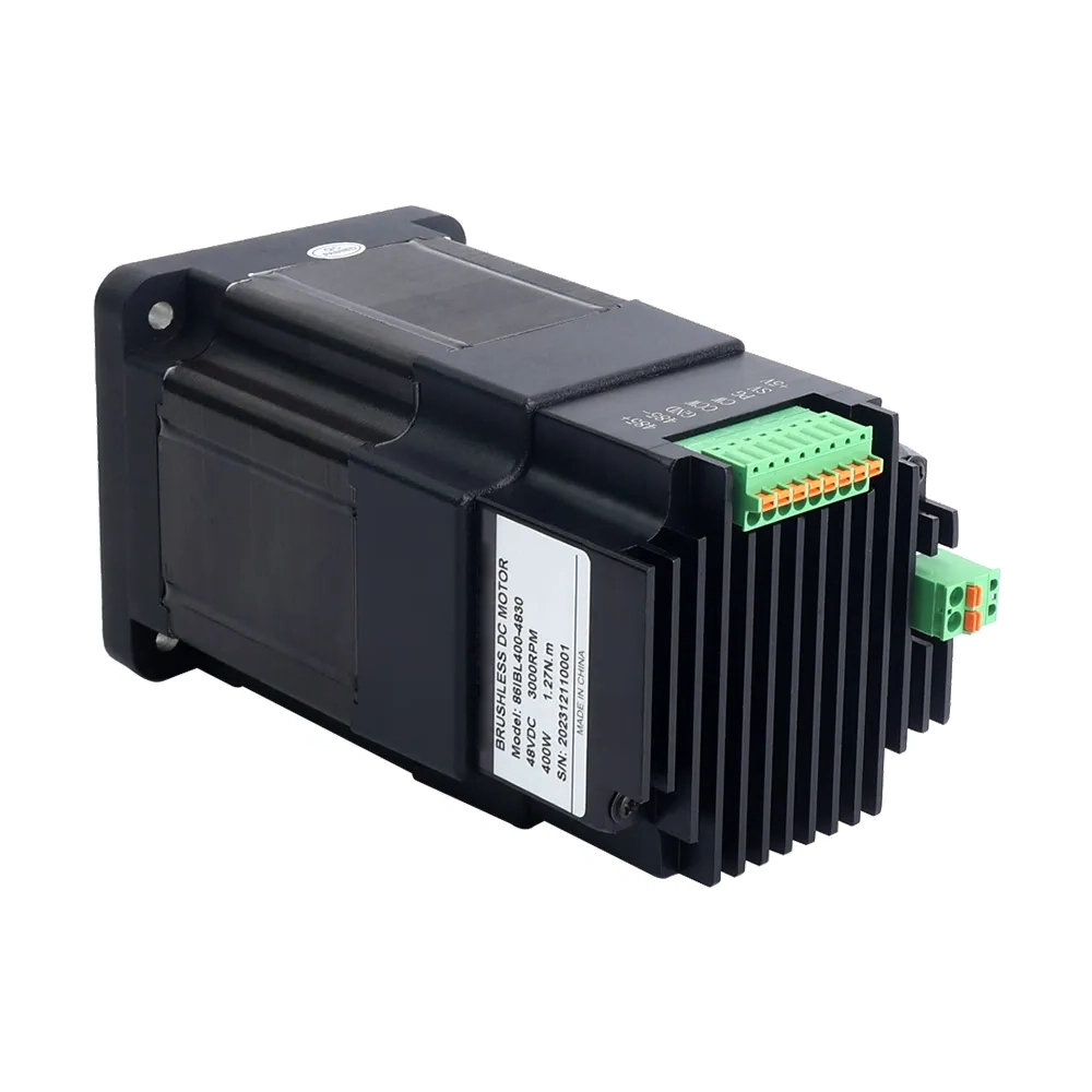 400W 48V 3000RPM 1.27Nm  Nema 34 Integrated Brushless DC Motor