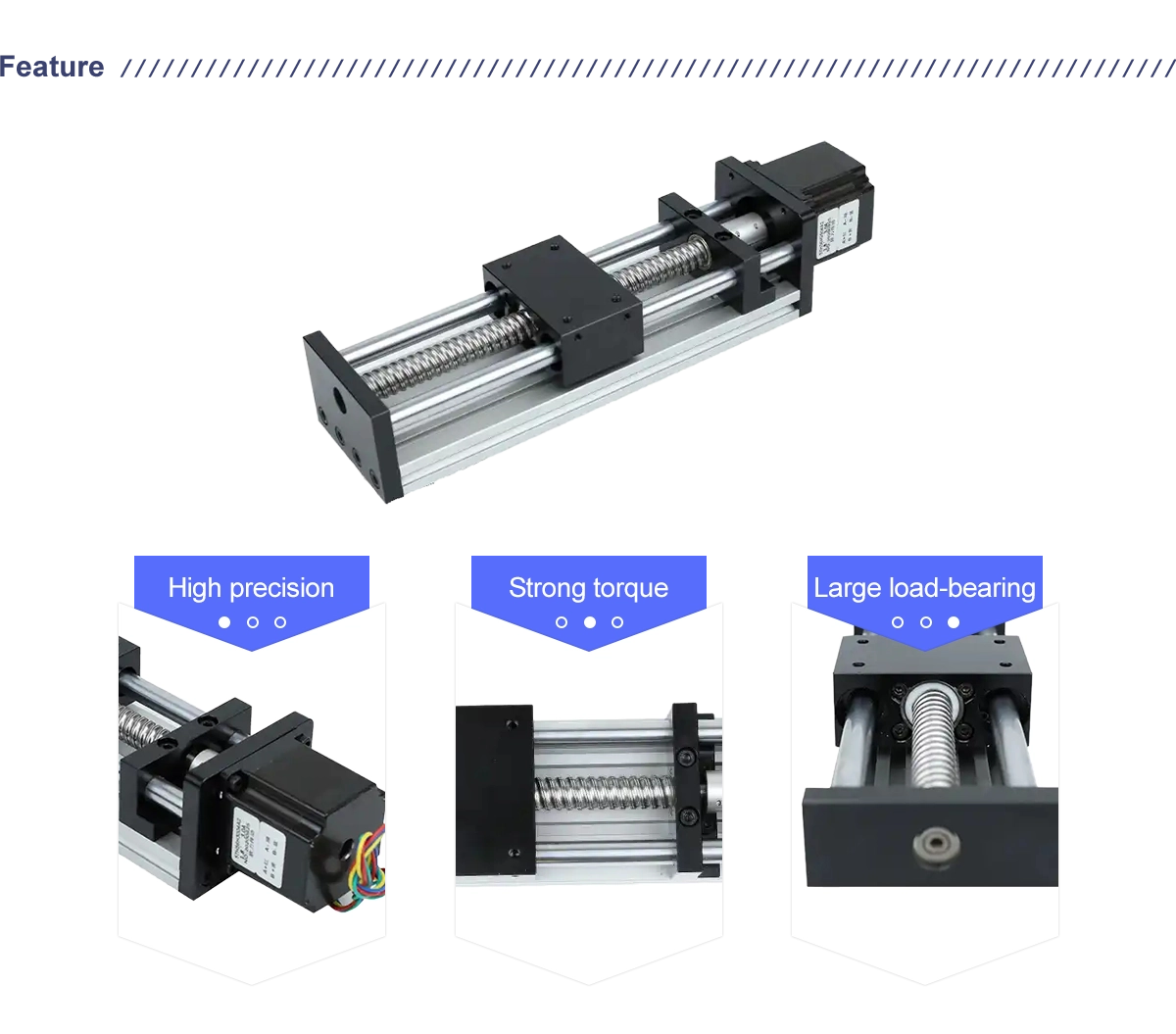 500-600mm Optical axis Ball screw linear guide module