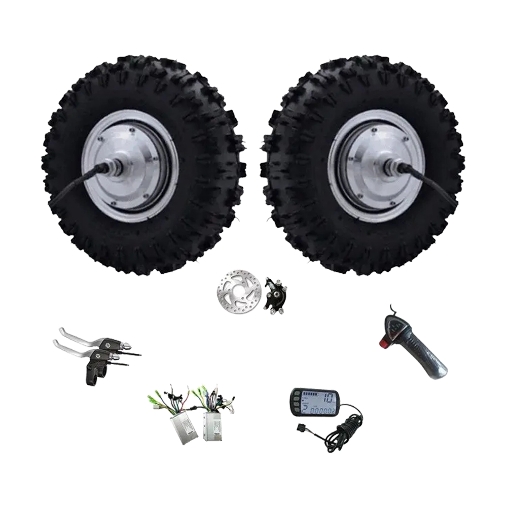 500-800W 24-48V 13Inch 20-30KM Per Hour Dual Drive Hub Motor Kit