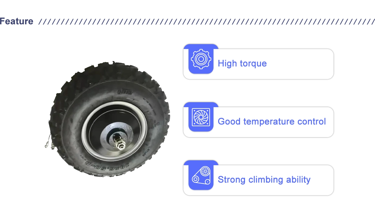 500W 48-60V 18Inch 7-10KM Per Hour 100N.m geared Hub Motor with Disc Brake