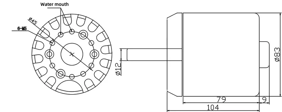 51V 8000W 200KV Outrunner Sensored Brushless DC Motor