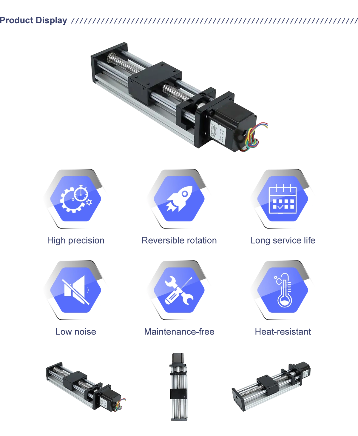 80mm ball screw sliding linear guide module for CNC Engraving machine