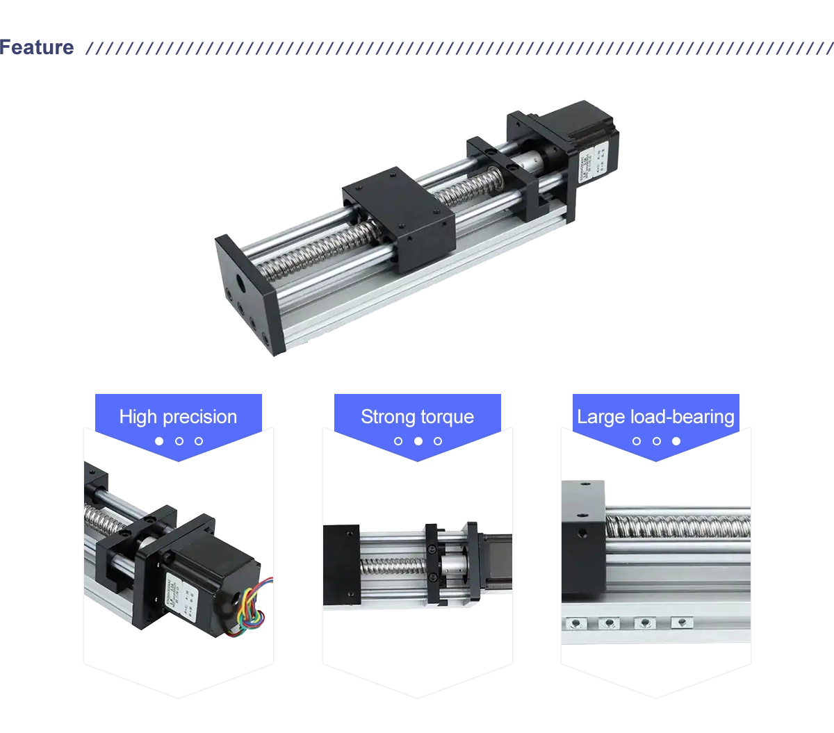 80mm ball screw sliding linear guide module for CNC Engraving machine