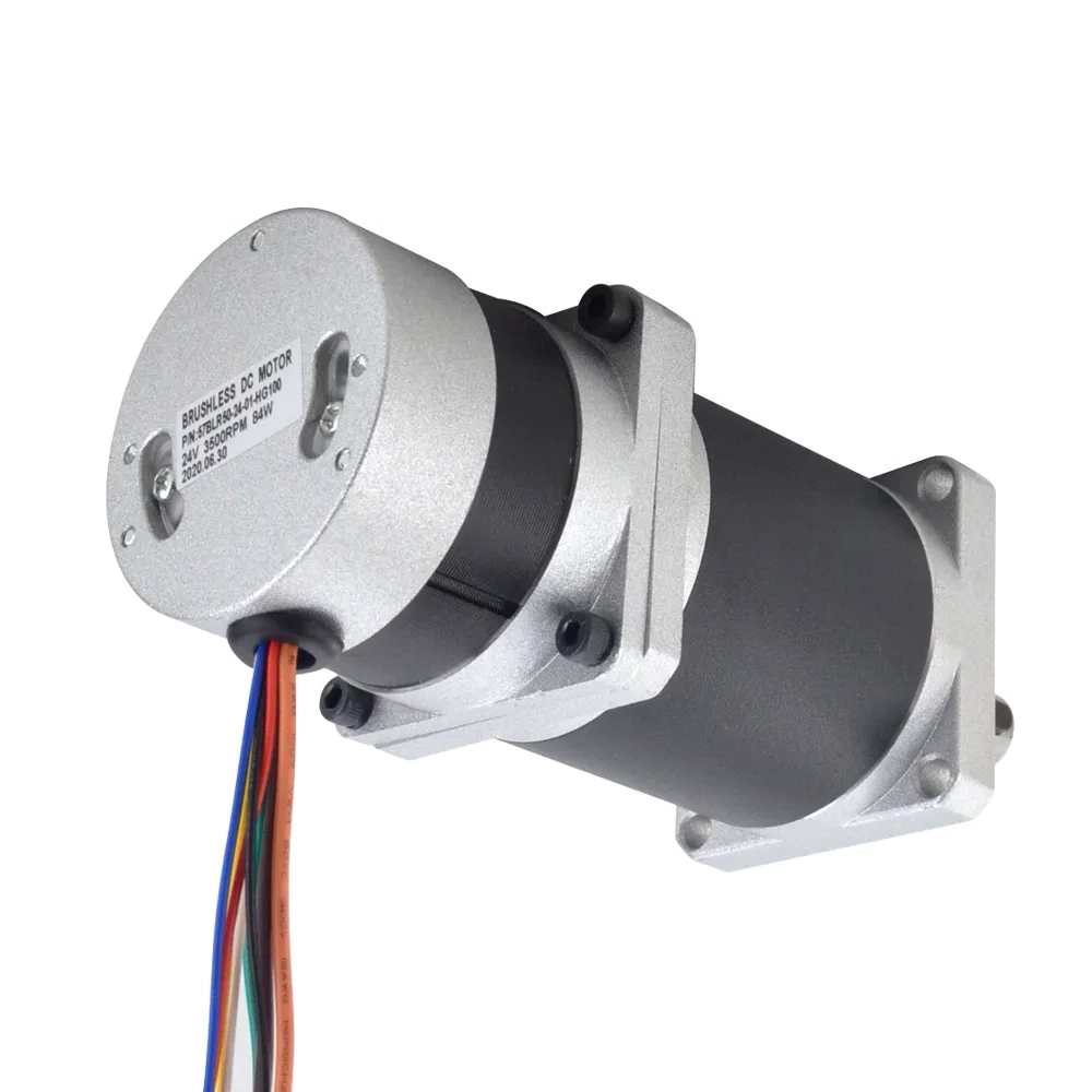 84W 24V 35RPM 14.95Nm Geared Brushless DC Motor