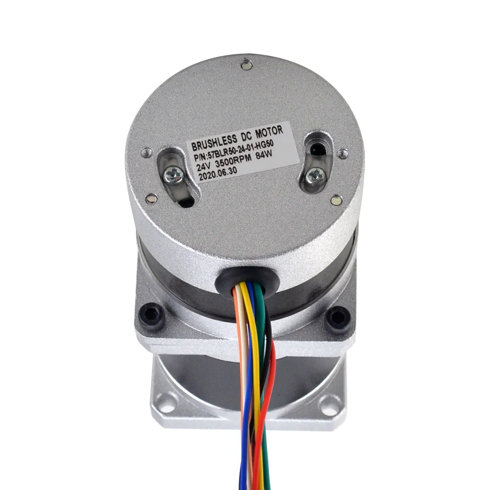 84W 24V 70RPM 8.63Nm Geared Brushless DC Motor