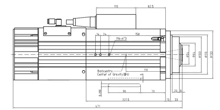 9-10KW 220-380V ATC Milling Spindle Motor