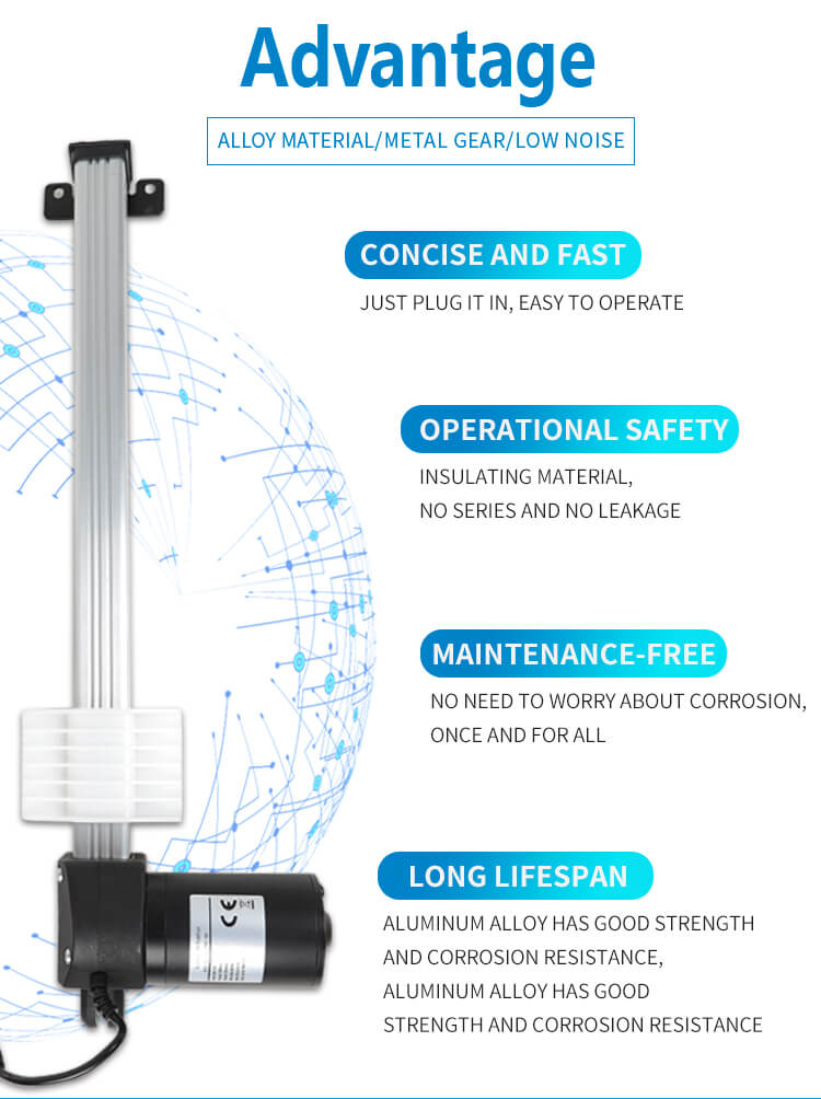 8000N 50-800MM 7.5-20mm/s linear actuator