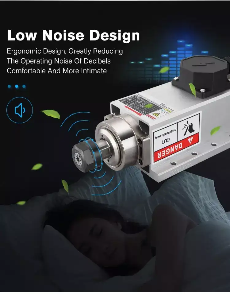 380/220V 2.2kW 24000rpm Air Cooling Drilling Spindle Motor
