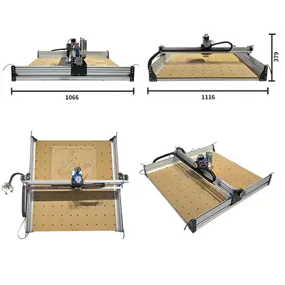 80cm*80cm 40W Laser Carving Machine with 710W Spindle