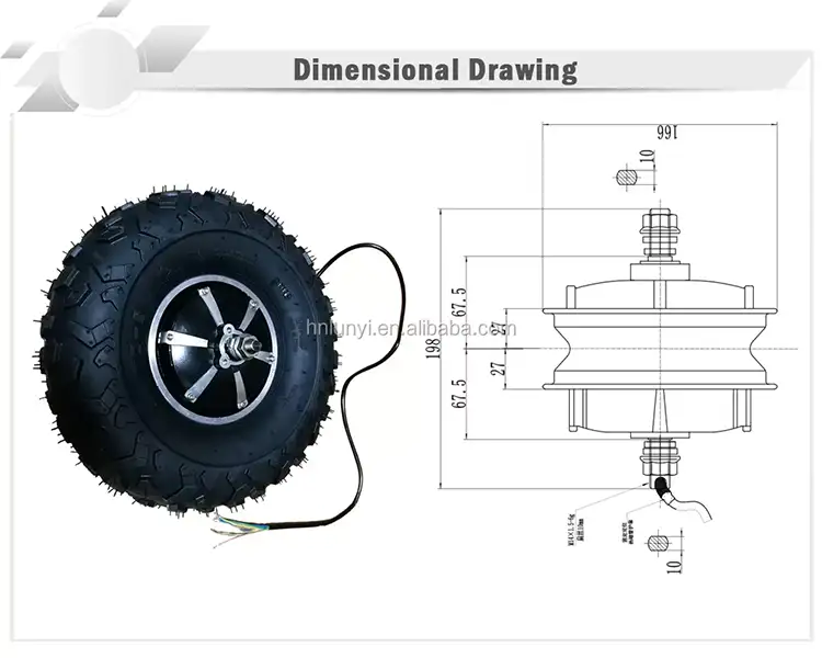 14.5Inch 24-48V 350/500W 9.5-12.5km/h Electric Hub Motor