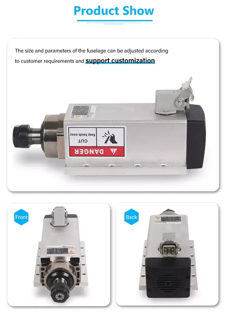 380/220V 2.2kW 24000rpm Air Cooling Drilling Spindle Motor