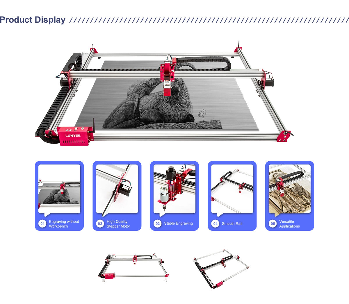 Cloud L10 Laser and CNC engraving machine with 40-80W spindle kit