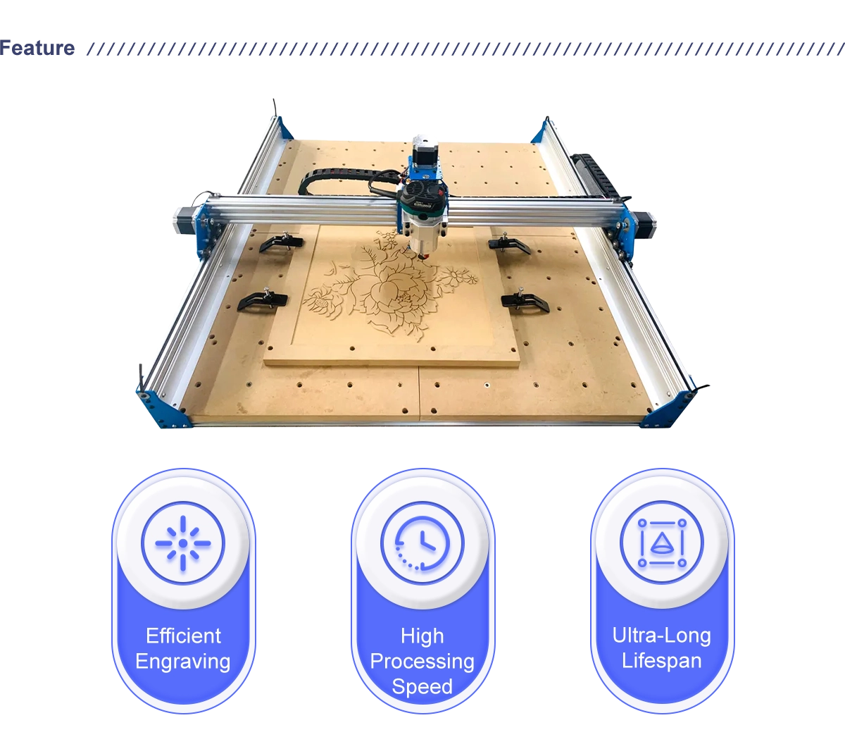 CNC Router 8080 Engraving Machine With 500-710w Spindle Kit