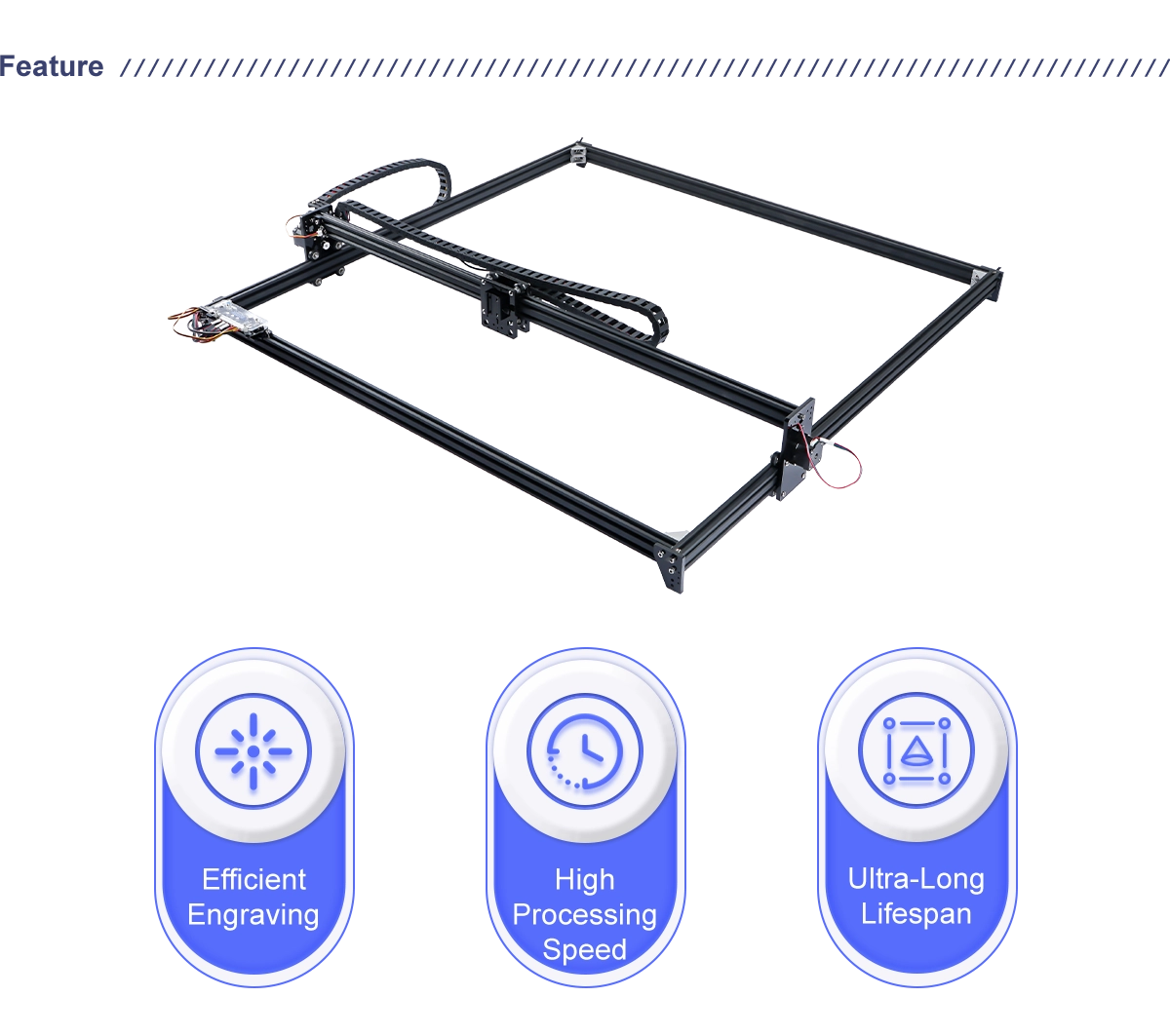 Desktop 1*1M CNC Laser Engraving Machine With 40-80w laser