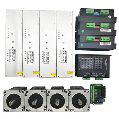 Nema34 Open Loop 4 Axis CNC Hybrid Stepper Motor Kits